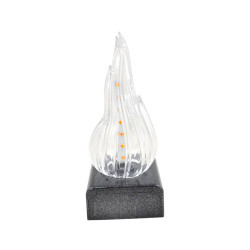 ŚWIECA LED PŁOMIEŃ XL ŻYWY 2/24/WZP-BAT (10) GRANIT