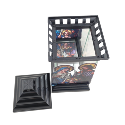 ZNICZ KAPLICZKA TRAPEZ ANTRACYT ŚW RODZINA (6) CZARNY