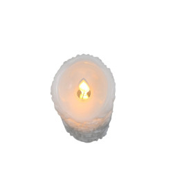 ŚWIECA LED RÓŻA RUCHOMY PŁOM 1/25/WAX BAT (12) BIAŁY